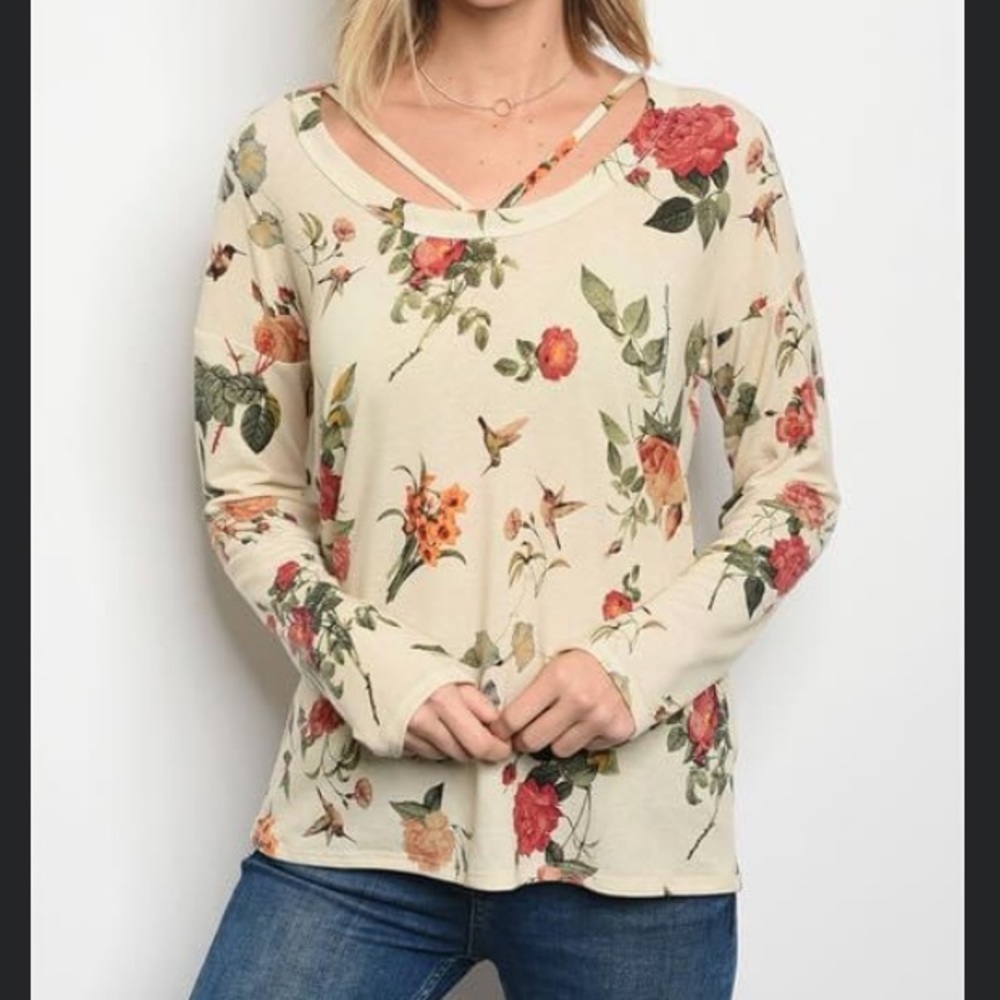 Floral long sleeve tee